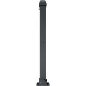 Ornamental bollard | steel tube 70 x 70 mm | series 473B | foldable, self-engaging lockto be fixed by plugs, with base plate 100 x 150 mm | with Euro profile cylinder lock and three keys | with 2 eyelets